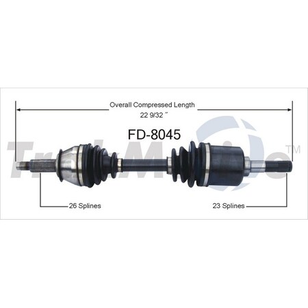 Surtrack Axle Cv Axle Shaft, Fd-8045 FD-8045